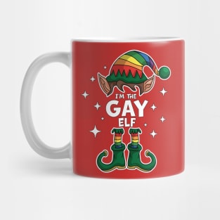 I'm The Gay Elf LGBTQ Rainbow Elf Matching Mug